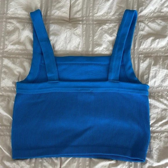 Cotton On Blue Ribbed Women's Top - Picture 2 of 3